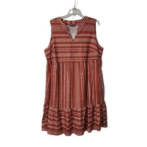 NWT BloomChic Striped Geometric Tank Dress  Pockets Size 22-24 (3X)
